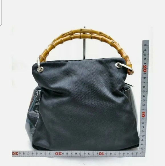 Gucci Bamboo Hand Bag  Black Nylon - Picture 2 of 9